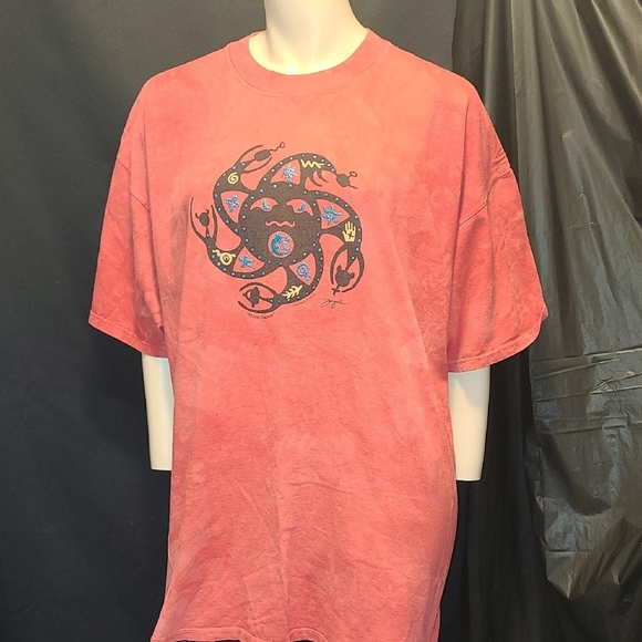 Dagoli Other - Moondancer- 2000 Dagoli Studio Inc. - Red Shirt - Native Art  SIZE XL